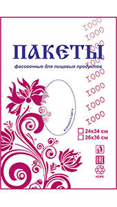 Полиэтиленовый пакет фасовочный с фальцем 26х36х7 500/12 Хохлома в Воронеже - купить оптом от производителя ПК Котово Полимер