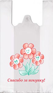 Полиэтиленовый пакет Цветы 27+15х47х10 100/5000 в Воронеже - купить оптом от производителя ПК Котово Полимер